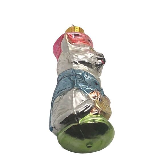 Old World Glass Radko Style Holiday Ornament Animal with Instrument Bear and Gui - Picture 6 of 16